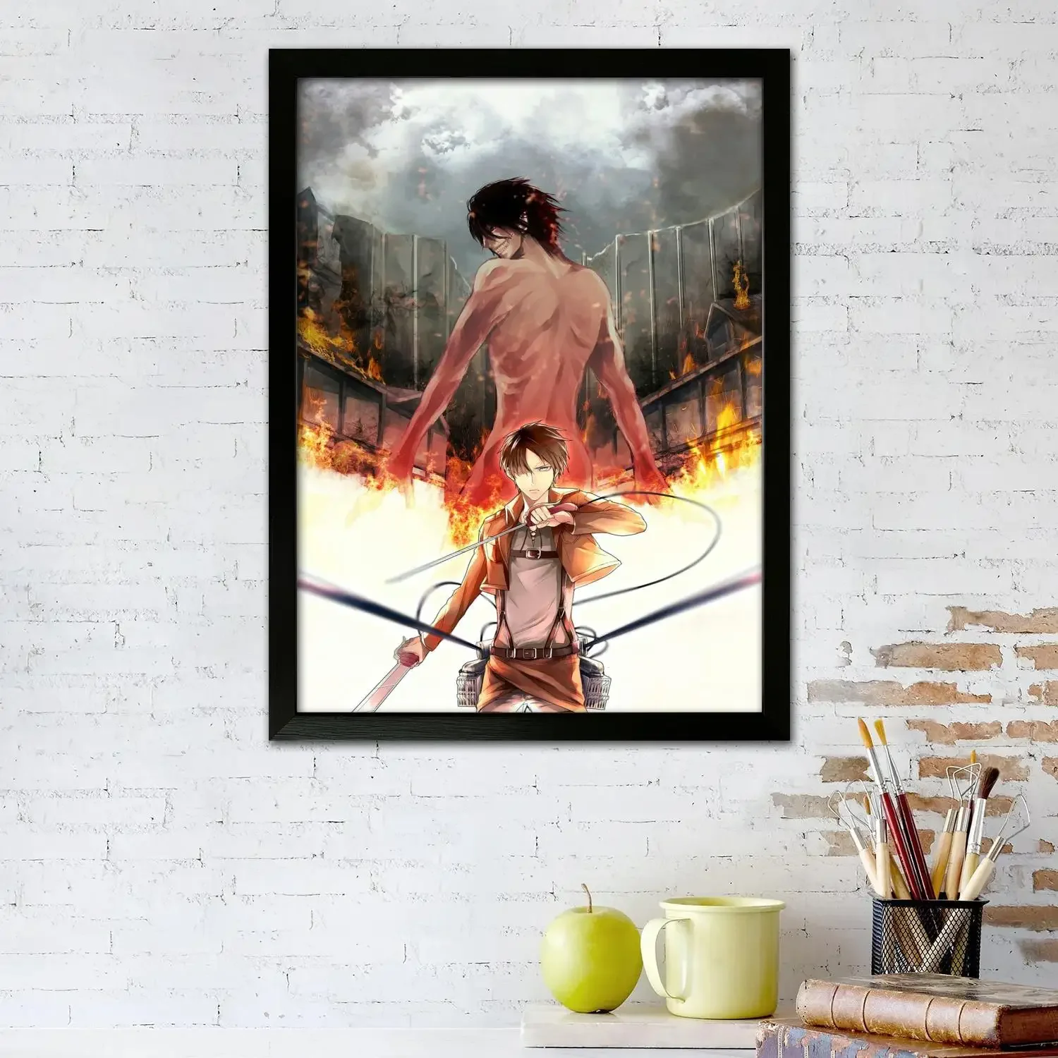 eren yeager Canvas Art Poster and Wall Art, Picture Print, Modern Family Bedroom Decor, Posters,Decorative painting