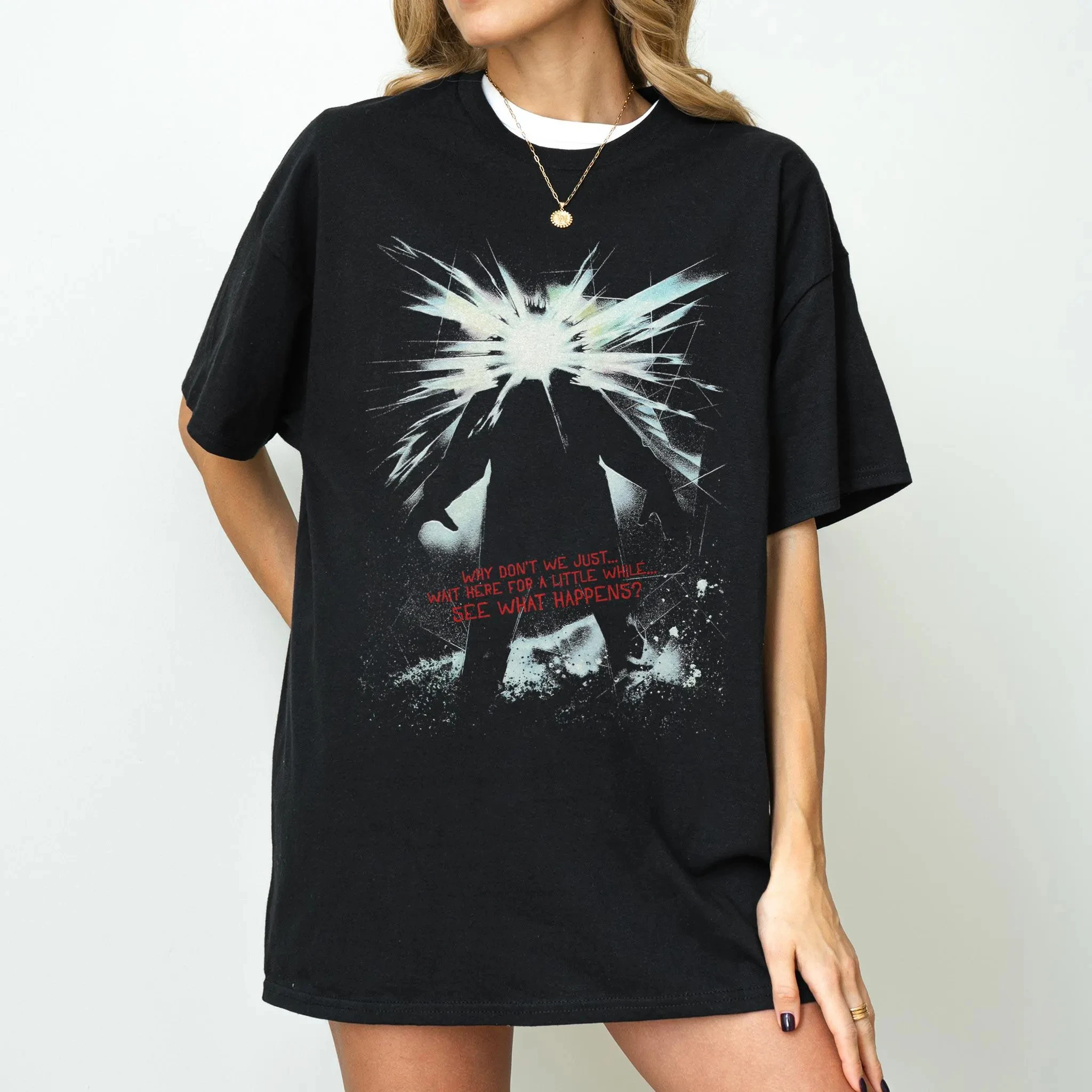 2026 Summer Retro Women's The Thing Horror T-Shirt Unisex Cotton and Breathable Short Sleeve Oversized Loose Casual