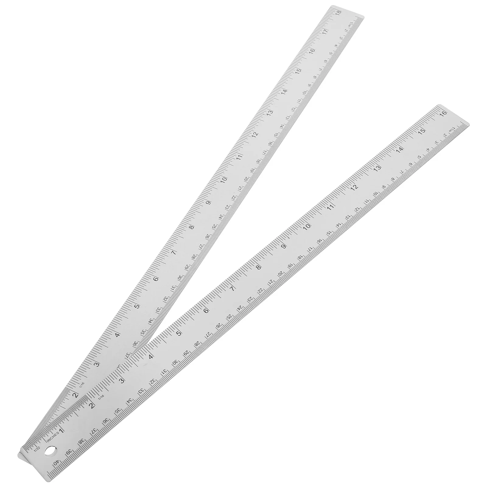 

2pcs Stainless Steel Ruler Metal Precision Measuring Tool Metric Scale Straight Geometry Office Drawing Tool For Students