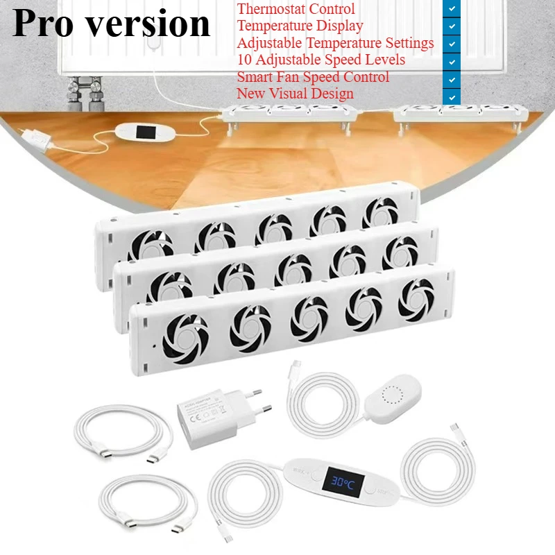 

Интеллектуальные охлаждающие вентиляторы для домашнего отопления, радиатор воздушного потока 30/50 куб. футов в минуту, автоматический термостат, система охлаждения отопления