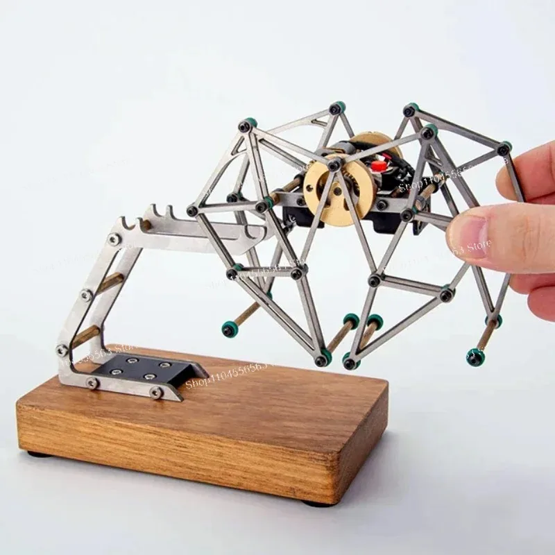 Gear-Driven Quadruped Walking Robot Model Kit, Lifelike Strandbeest Mechanical Toy for Adults Collection Gift