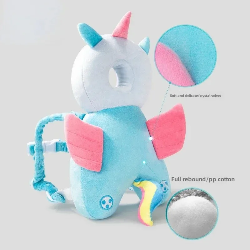 Эргономичная защита для спины ребенка, двухслойная подушка со съемным чехлом для новорожденных до 2 лет, регулируемые защитные ремни