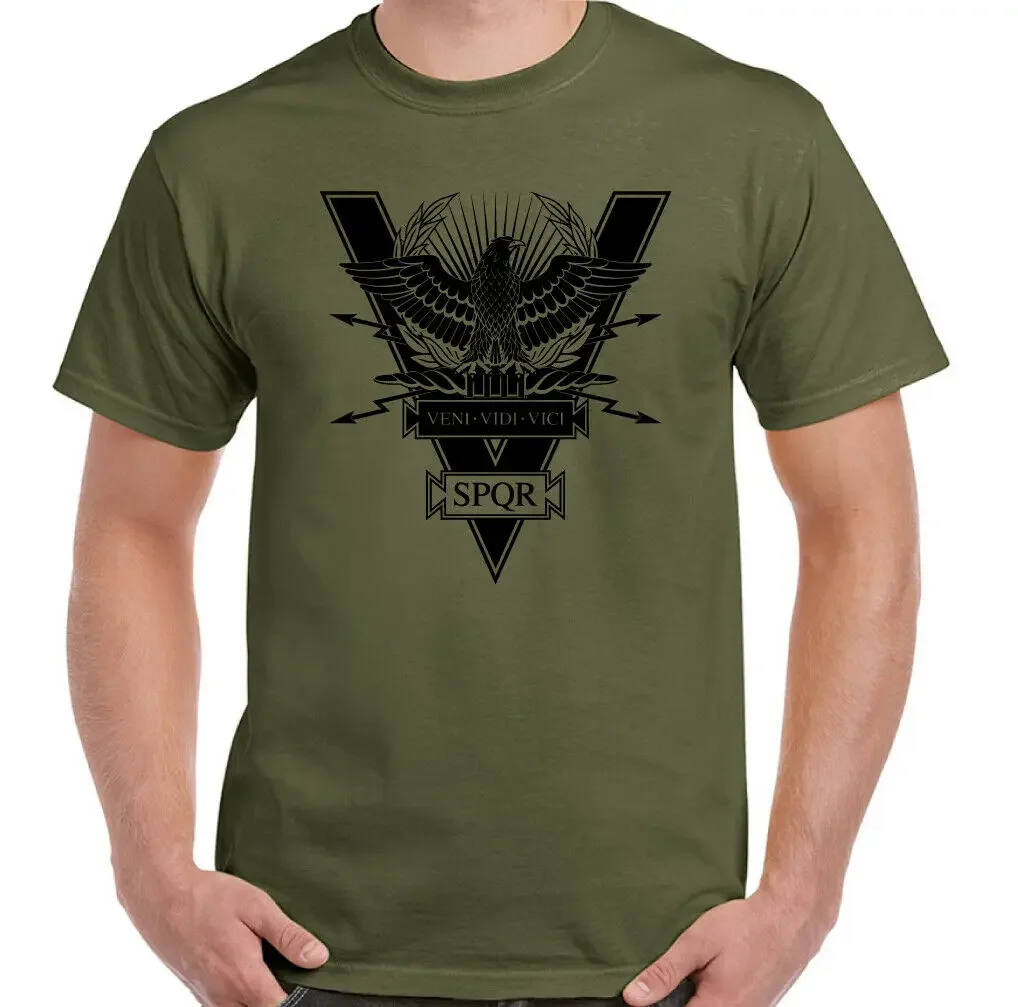 

Roman Empire SPQR Roman legion Eagle T-Shirt 100% Cotton O-Neck Summer Short Sleeve Casual Mens T-shirt Size S-3XL