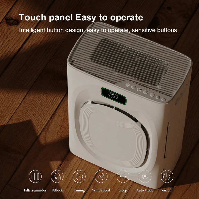 Factory New Air Purifiers for Home Large Room Pet Air Purifier for Bedroom Air Cleaner for Smoke Dust Pollen Pets Hair Odor
