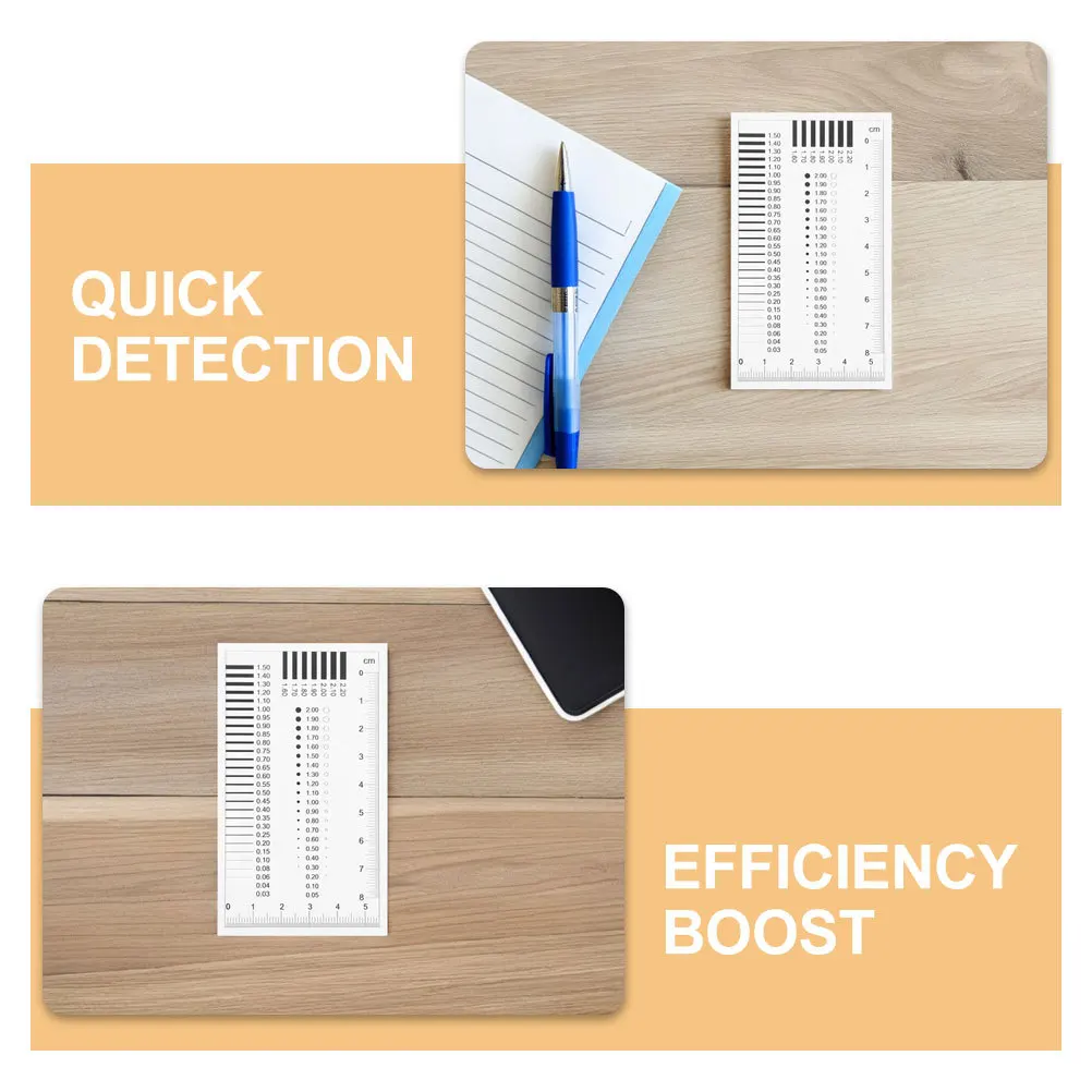 

2 pcs High-Precision Crack Width Gauge Ruler Transparent Inspection Tool For Industrial Construction Measurement
