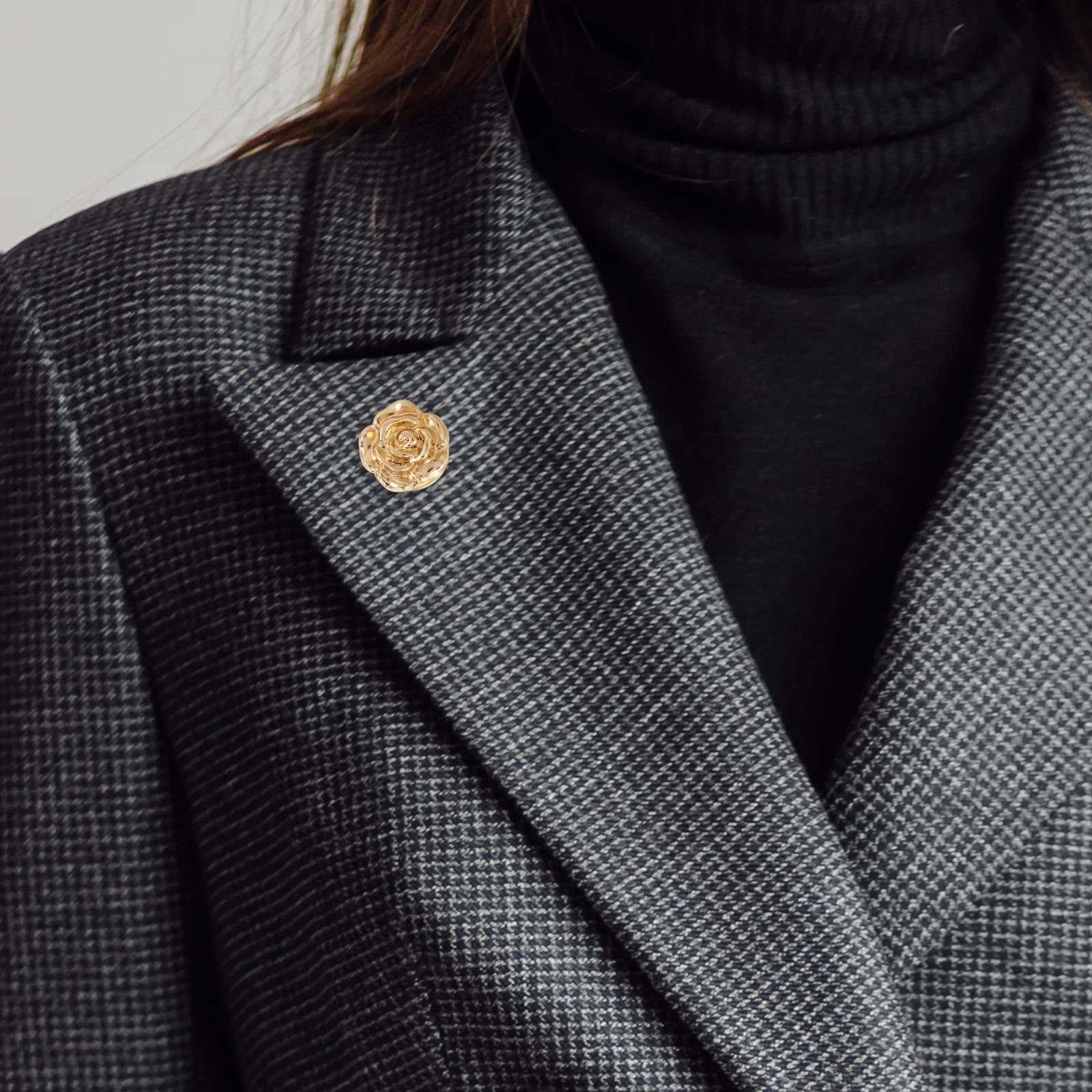 

4Pairs Vintage Rose Flower Lapel Pins Elegant Floral Brooch Alloy Pins for Jackets Dresses Hats Jewelry Accessories