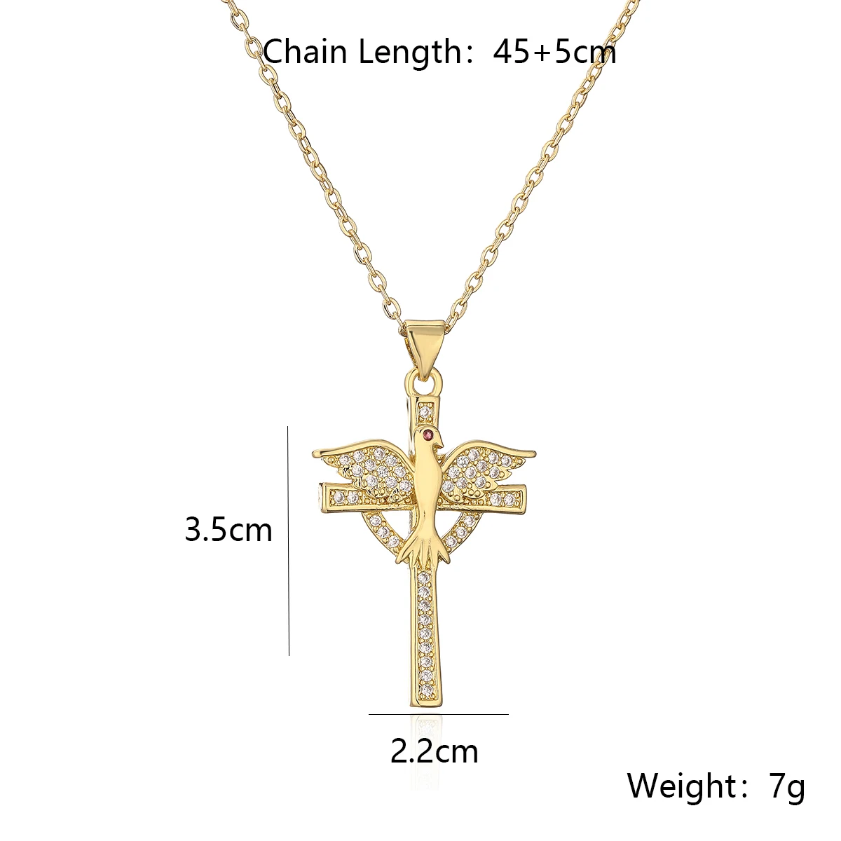 Unique Cross Design Pendant Necklaces For Women Girls,Cubic Zirconia Accessories Stainless Steel Chain Party Daily Jewelry