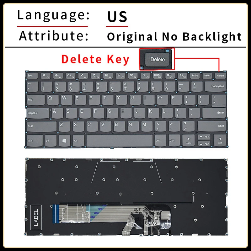 Imagem -06 - Teclado para Notebook Retroiluminado para Lenovo Eua ru Russo Ioga 73013ikb 730-13iwl 730-15ikb 730-15iwl 530-14ikb Flex6-14arr 6-14ik