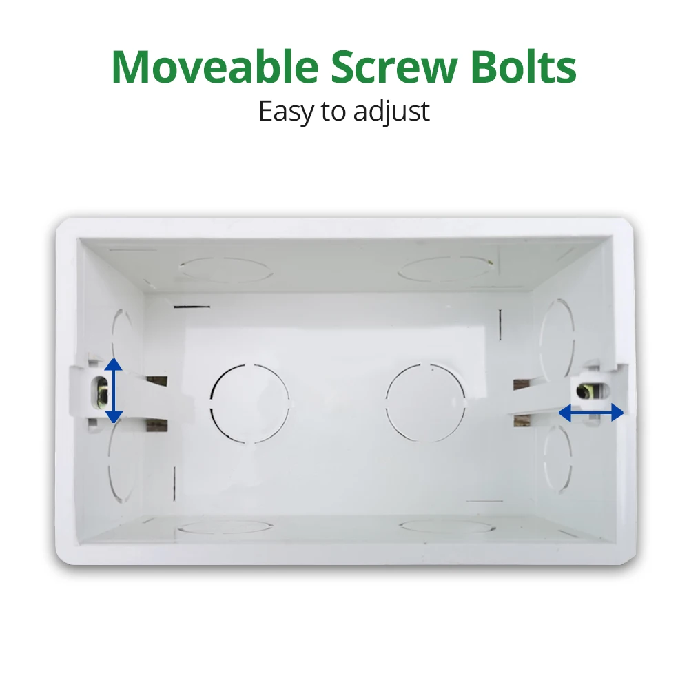 Montage Box Voor 146*86Mm Wall Switch En Socket Wallpad Cassette Universele Witte Muur Terug Junction Box