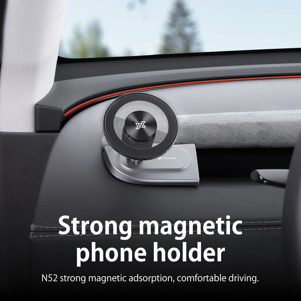 YZ Für Tesla Model 3 Y YL Highland Juniper 2024-2026 Magnetische 360-Grad-Handyhalterung für Lüftungsschlitze, Rutschfest, für iPhone 17 16 MagSafe – Detail 5