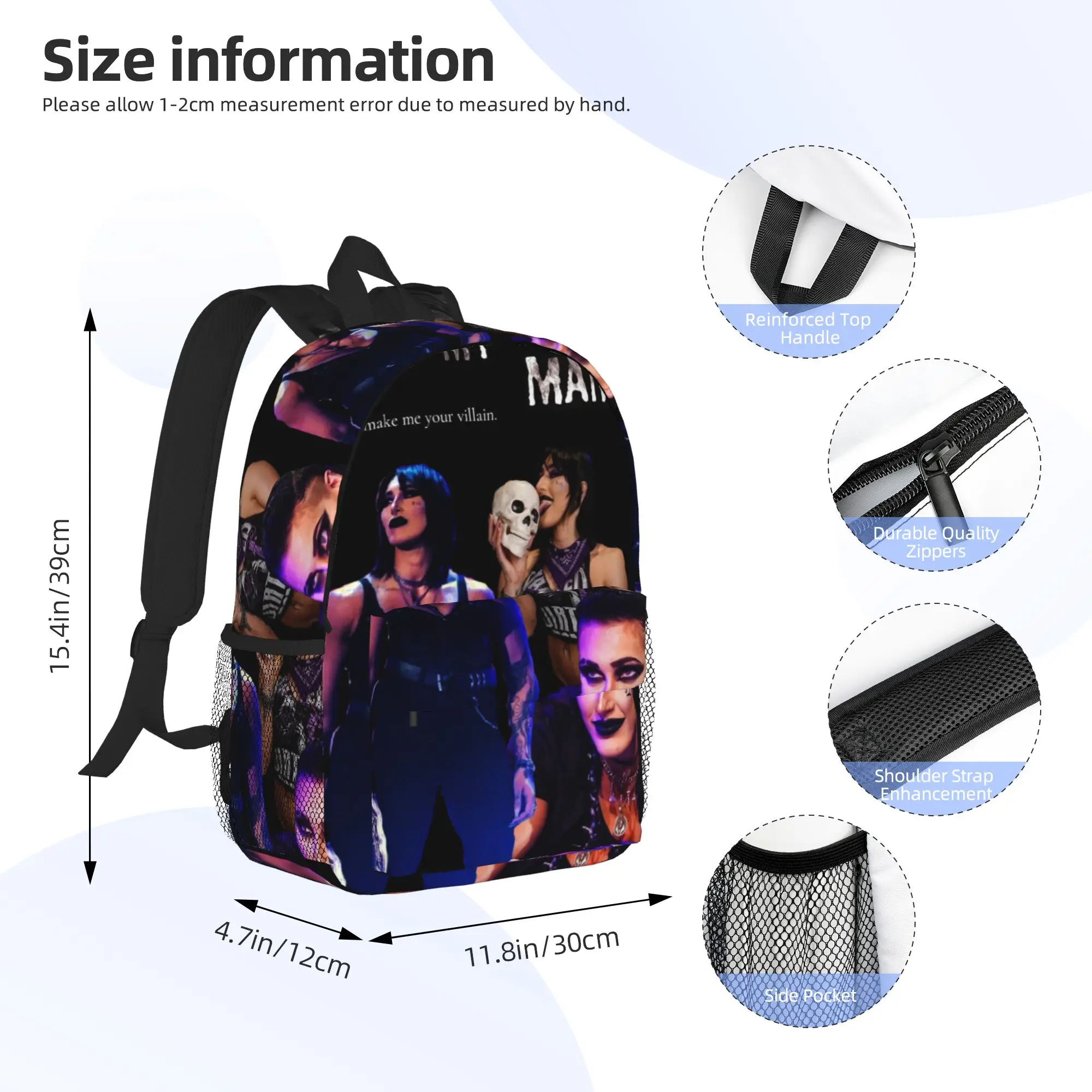 She Is My Mami Rhea Ripley Bootleg Wrestler Backpack Hot Sale Daypack Boys Girls BookBag Shoulder Bags for Men Women School Bag