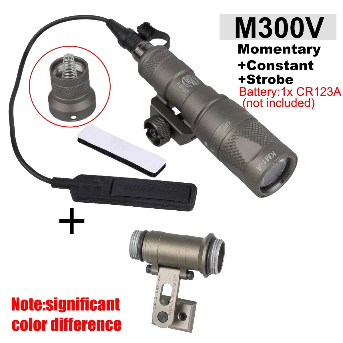 SureFire M300 M300B M300C M300V Light Series ARC Helmhalterung MICH2000 Schnellhelm-Seitenschiene für Helm-Taschenlampenhalterung – Detail 19