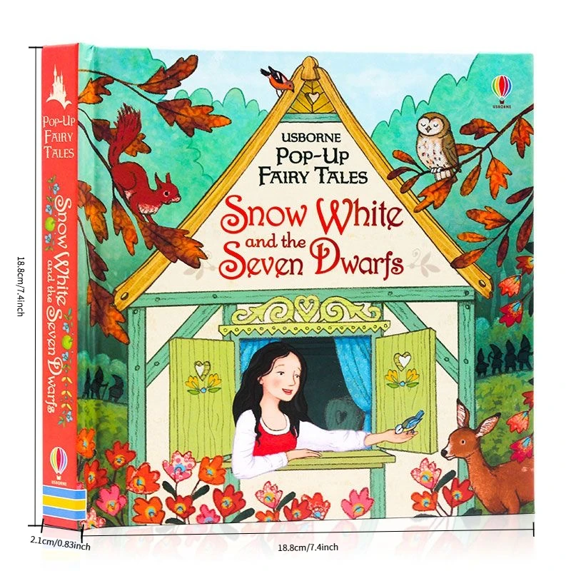Pop-Up Fairy tales snow white and the seven dwafs English 3D Flap English Picture Book, Early Education Storybook