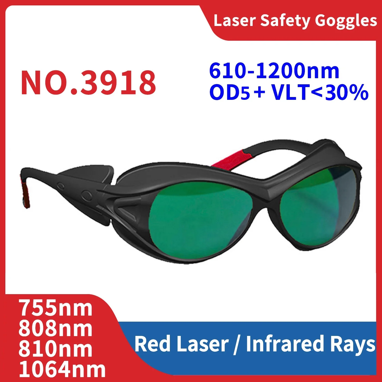 Laser Safety Glasses Work Labor lentes de seguridad industriales Welding Goggles Beauty Hair Removal IPL IR Protective Eyewear