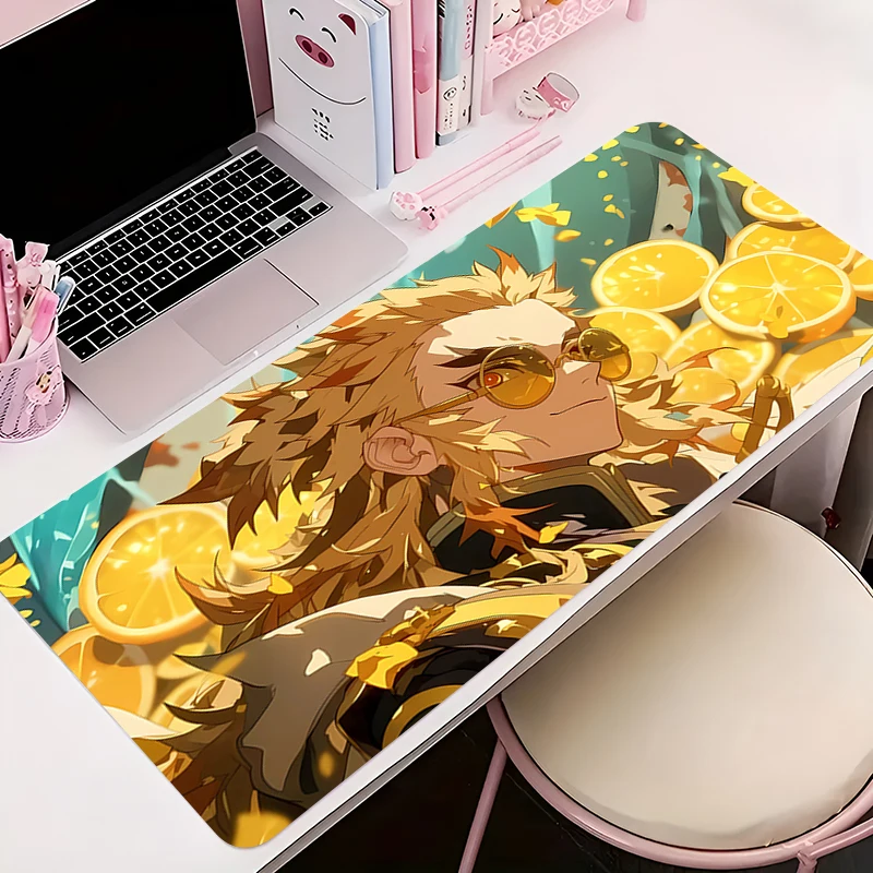 

Аниме коврик для мыши геймер игровой коврик для мыши D-demon Slayer Rengoku Kyoujurou настольный коврик игровой коврик компьютерный и офисный шкаф коврик для клавиатуры