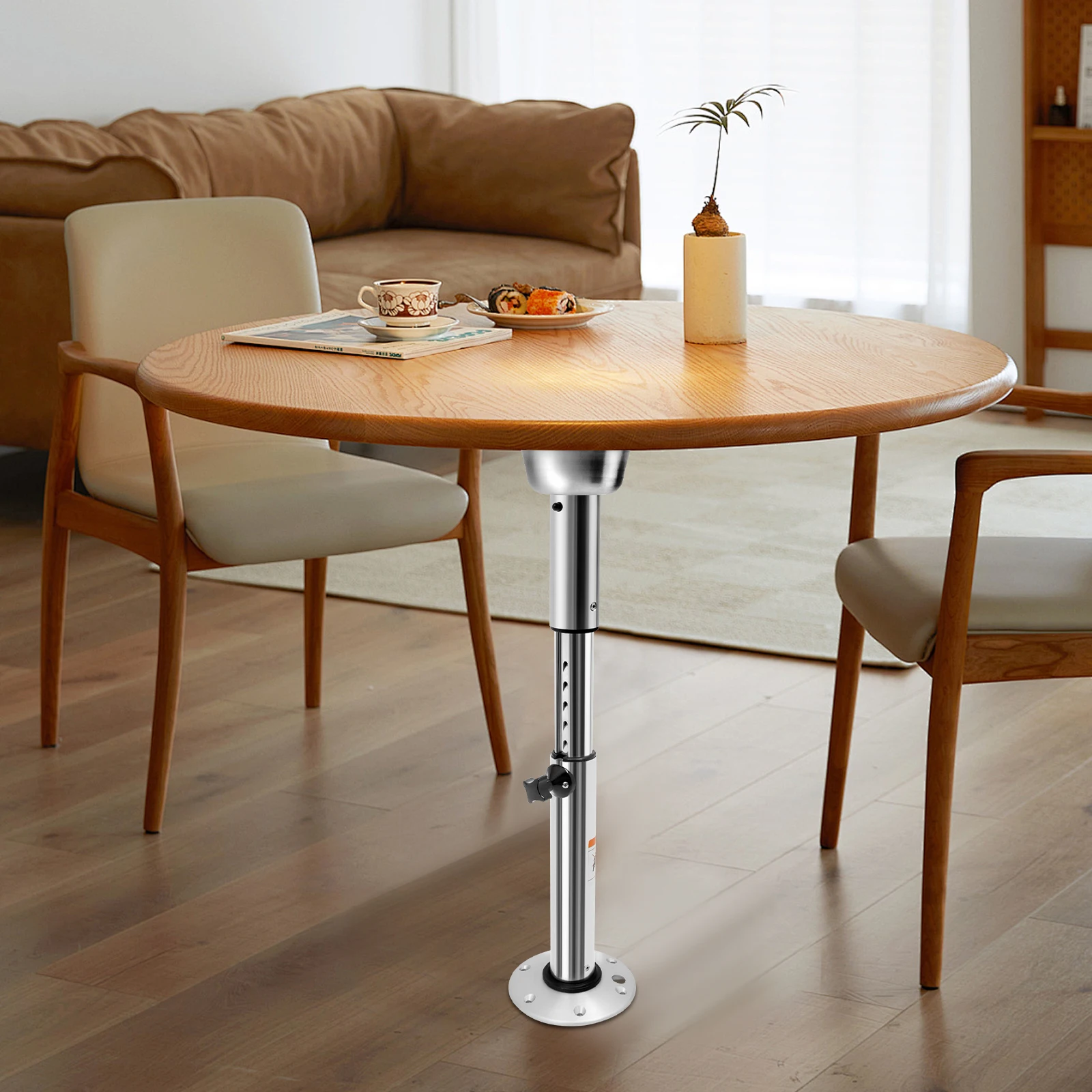 

Adjustable RV Table Pedestal 55lb Capacity, 56.5-72cm Height Range, for Space-Saving Convenience