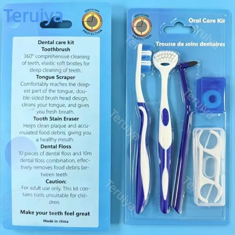 10Pcs Cleaning Brushes Set for Aligners, Dentures & Retainers, Dental Plaque Remover & Floss