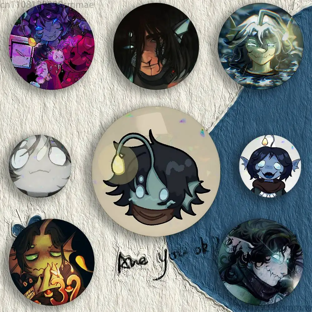 

P-Pressure Sebastian Solace Badge Stage Brooches on Backpack Clothes Handmade Round Enamel Pins for Jewelry Gift Bag Accessory