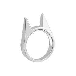 Anillos de autodefensa para hombres y mujeres, nudillos multifuncionales de Metal, forma de oreja de gato, anillos de ataque, accesorios de joyería, regalo para novias