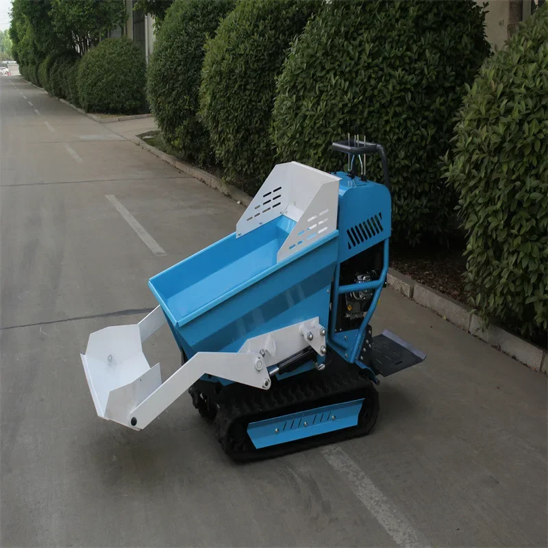 Small crawler dump truck Multifunctional full hydraulic engineering Agricultural crawler automatic feeding dump truck