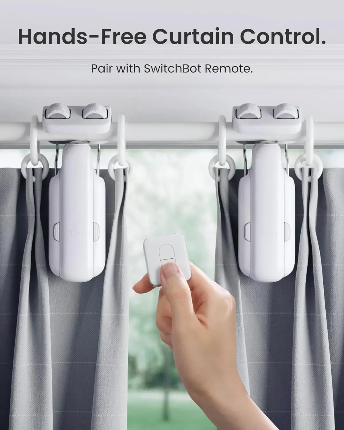 2025 Automatic Curtain Opener 3 Rod, Bluetooth Remote Control Smart Curtain, WiFi & App Control, Add Hub to Compatible with Alex