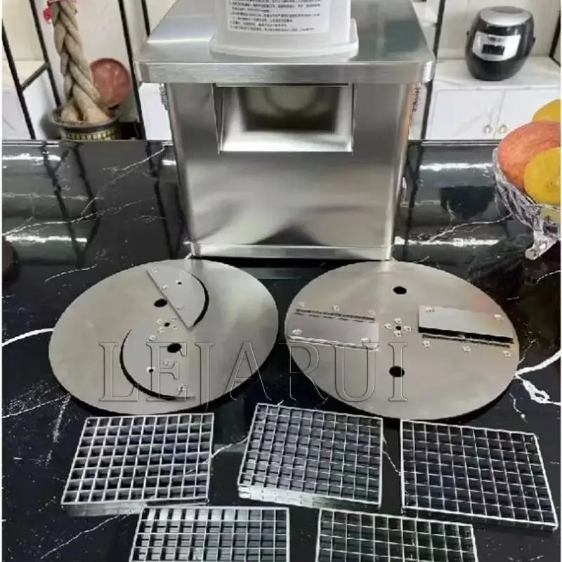 Affettatrice elettrica per patate 220V Macchina per patatine fritte con dente di lupo in acciaio inossidabile Macchina per bastoncini di patate ondulate da 10 mm 8 mm