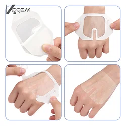 1/2/5pcs PU Transparent Visible Waterproof Dressing Tape Octagonal Invisible Sticker Indwelling Needle Duct Fixed Patch