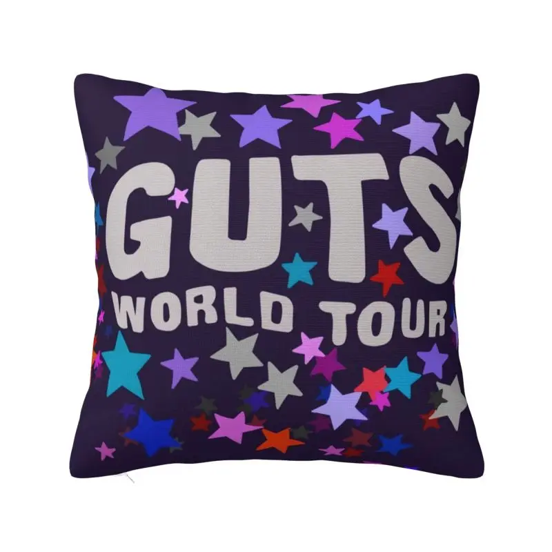 

Luxury Olivia Guts World Tour 2024 Sofa Cushion Cover Velvet American Singer Songwriters Pillow Case Bedroom Decoration