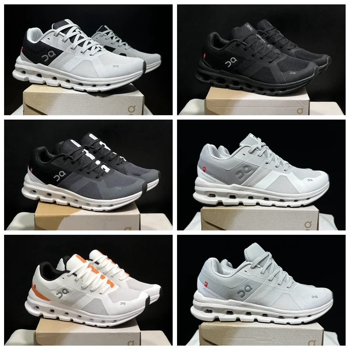 Cloudrunner sepatu lari pria dan wanita, sneaker asli kebugaran pasangan jaring nyaman Anti Slip, mendaki luar ruangan kasual