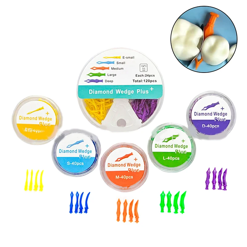 

Disposable Dental Gap Wedges 5 Sizes Seal Diastema Tooth Gap Composite Wedge Medical Oral Care Accessories Endodontics Matrix