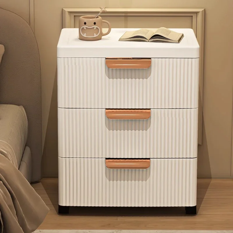 Extra-thick Drawer Storage Cabinet Plastic Children's Clothes Organizer Home Snack Storage Drawers Locker Rack Bedside Table