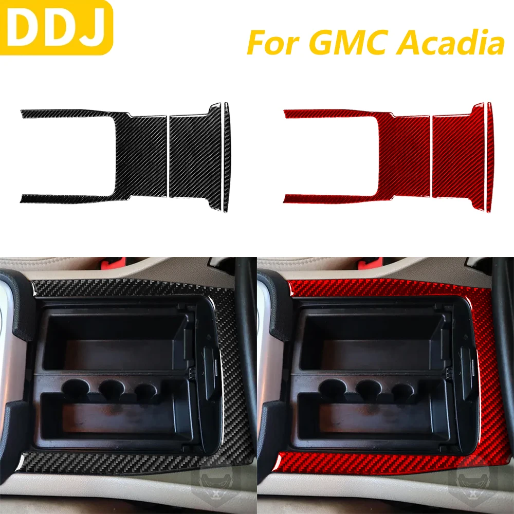 For GMC Acadia 2007-2012 Carbon Fiber Center Gear Shift Storage Box Panel Decorative Cover Car Accessories Decoration Sticker - view 3