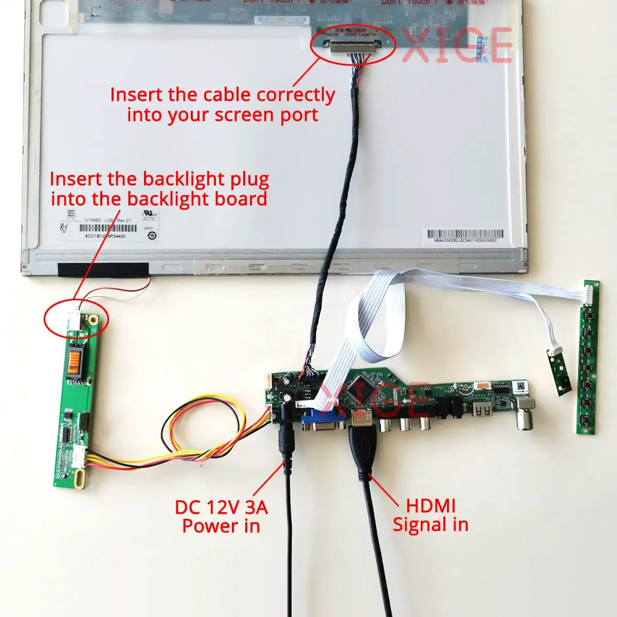 ل LP156WH1 M156NWR1 N156B3 تحكم لوحة للقيادة 1366*768 AV + HDMI + VGA + IR + USB لتقوم بها بنفسك عدة 1CCFL 30-Pin LVDS شاشة الكريستال السائل التلفزيون التناظرية