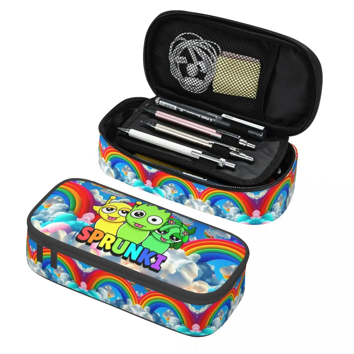 

Custom S-Sprunkies Cute Pencil Cases Girl Boy Large Capacity Cute Characters Pencil Bag School Accessories