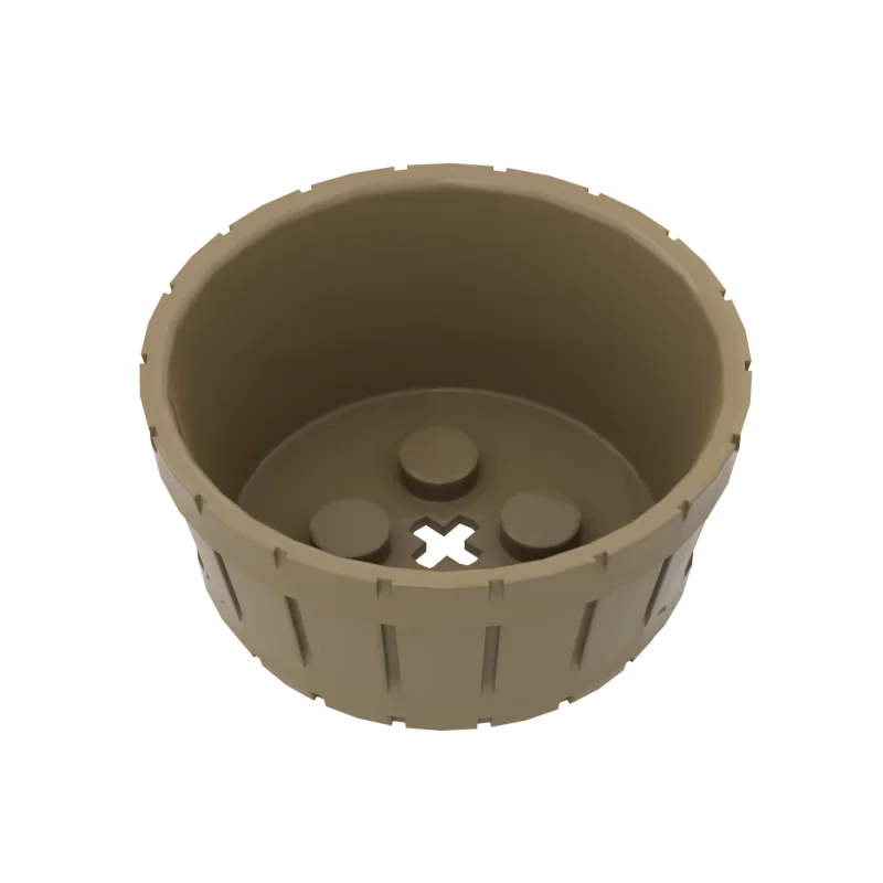 MOC 10 pièces 64951 baril moitié avec trou Alxe conteneur de particules blocs de construction Kit éducatif bricolage jouet enfants anniversaire enfant cadeau