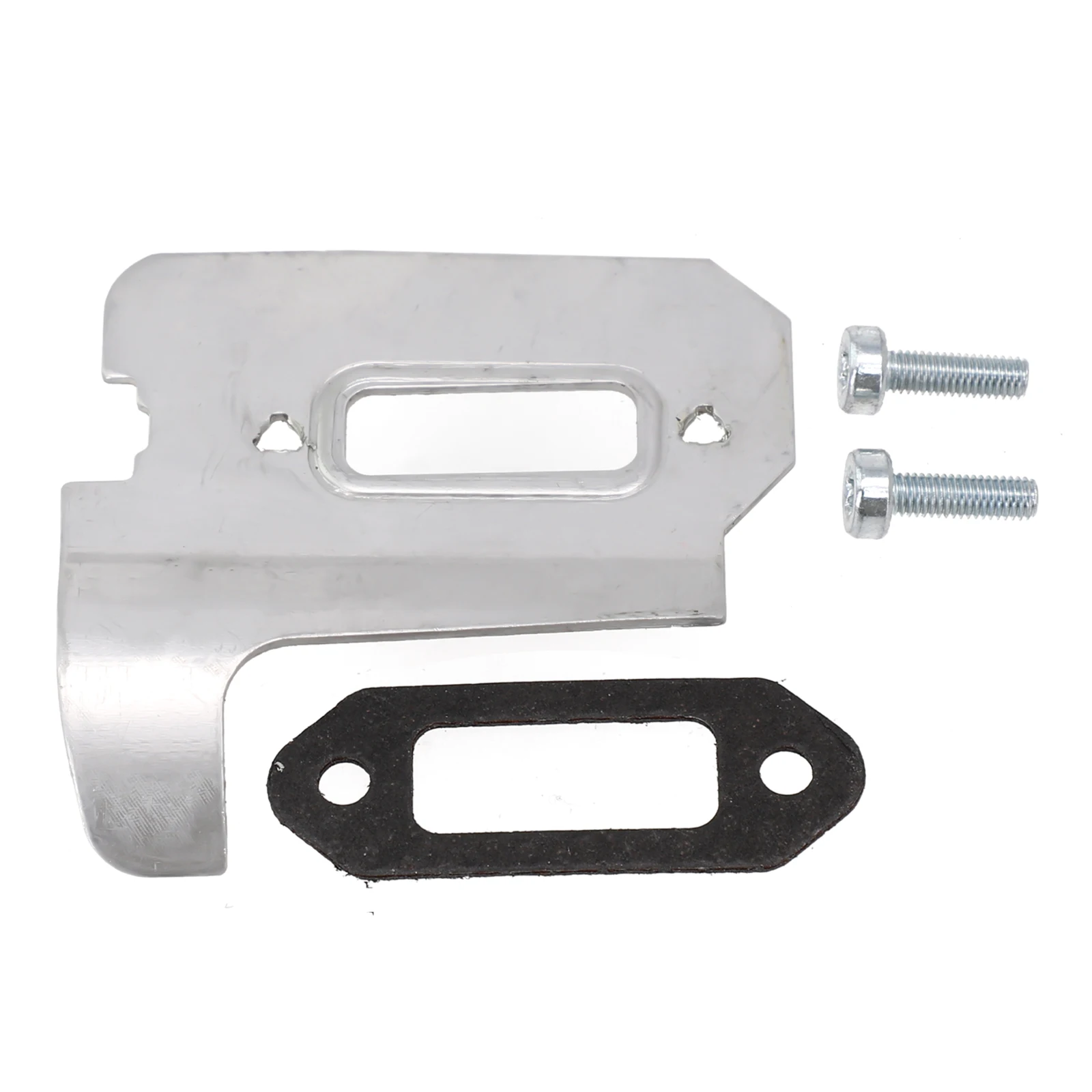 Muffler Cooling Plate Exhaust Gasket Set With Screws For TS410 TS420 Metal Garden Power Tool Accessories Replacement Parts