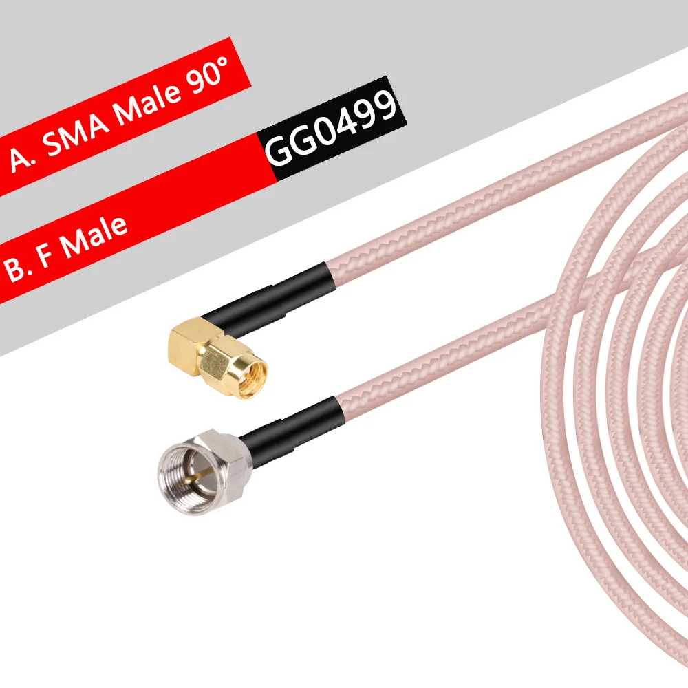 SMA Male Right Angle 90 to F Female Jack Bulkhead Nut Pigtail Adapter RG316 Coaxial Extension Cable 10cm 15cm 20cm 30cm 50cm