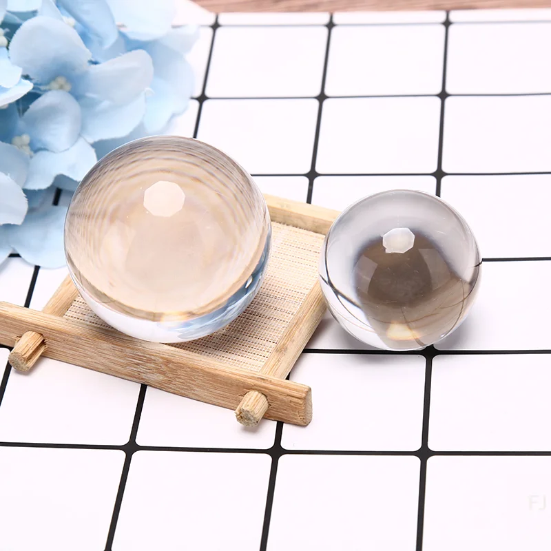 

[YU] 40/50 мм прозрачный стеклянный хрустальный шар, целебная сфера, реквизит для фотосъемки, декор, подарок