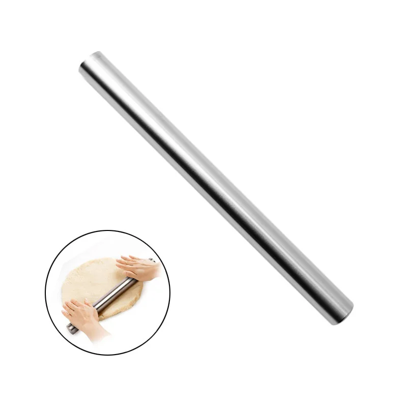 Durable Kitchen Rolling Pin Reusable Tapered Anti-deformed Kitchen Rolling Pin Stainless Steel Dough Rolling Pin for Home