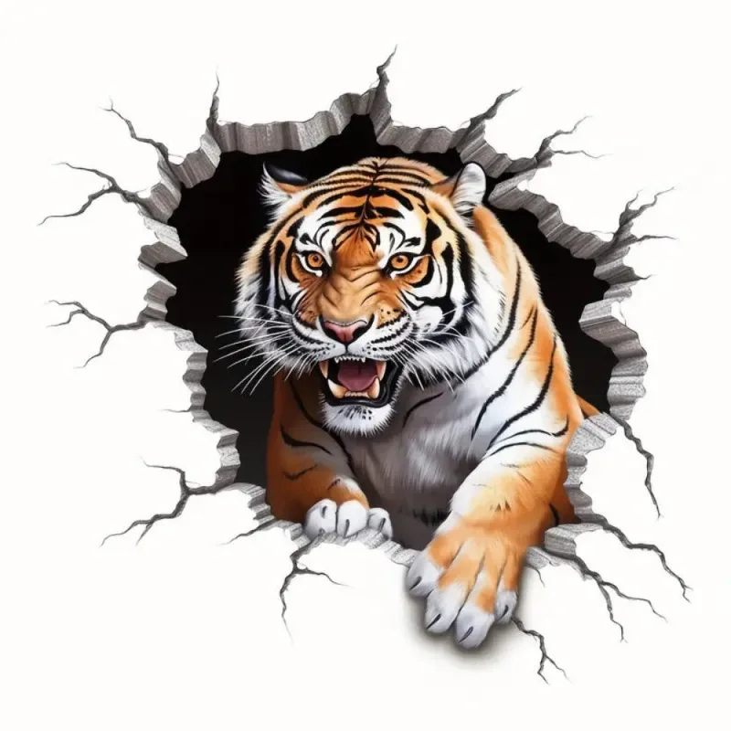 Popular Car Shepherd Dog Tiger Stickers Motorcycle Stickers Notebook Wall Stickers 3D Decorative Car Stickers Scratch Covering - view 2