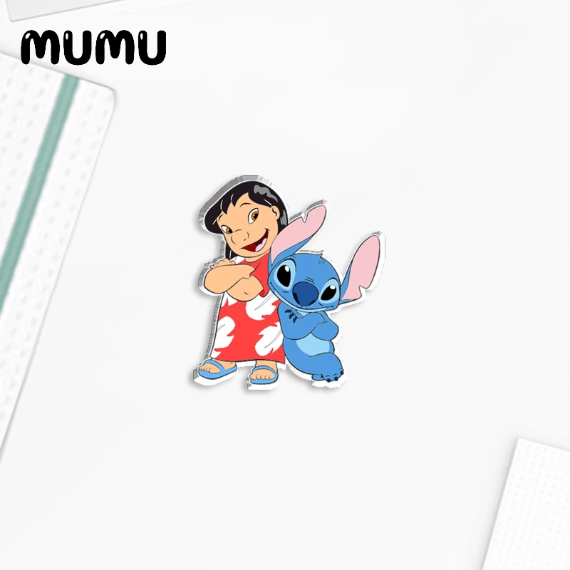 Pin de solapa de Lilo y Stitch, broches acrílicos divertidos hechos a mano, joyería epoxi, insignia de bolso de camisa, 2024