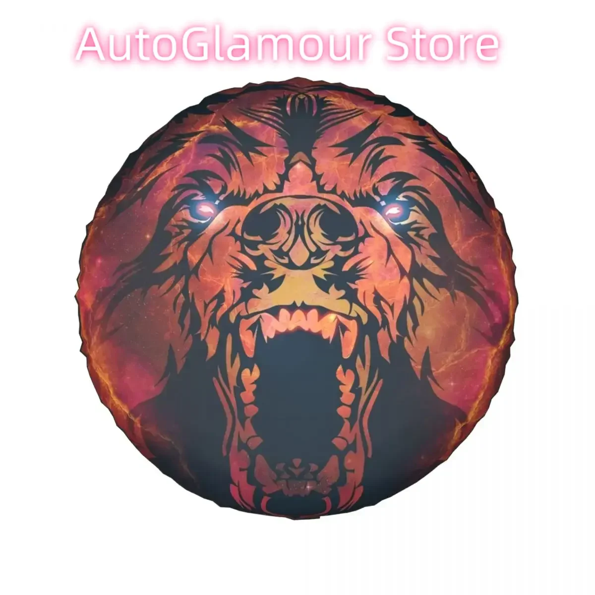Angry Bear Spare Tire Cover Case Bag Pouch Weatherproof Dust-Proof Fire Wheel Covers for Mitsubish 14