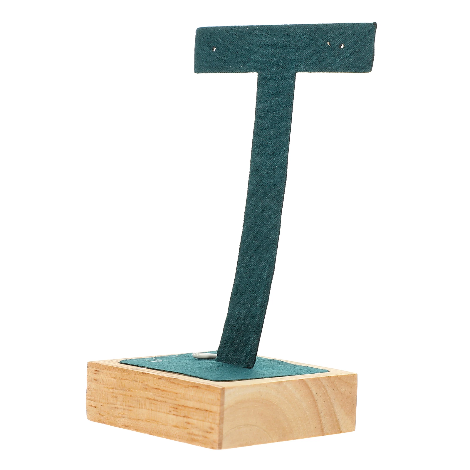 

T-shaped Earring Wooden Jewelry Stand Retail Display Display Stand For Earrings Rack for Home Store Green Color
