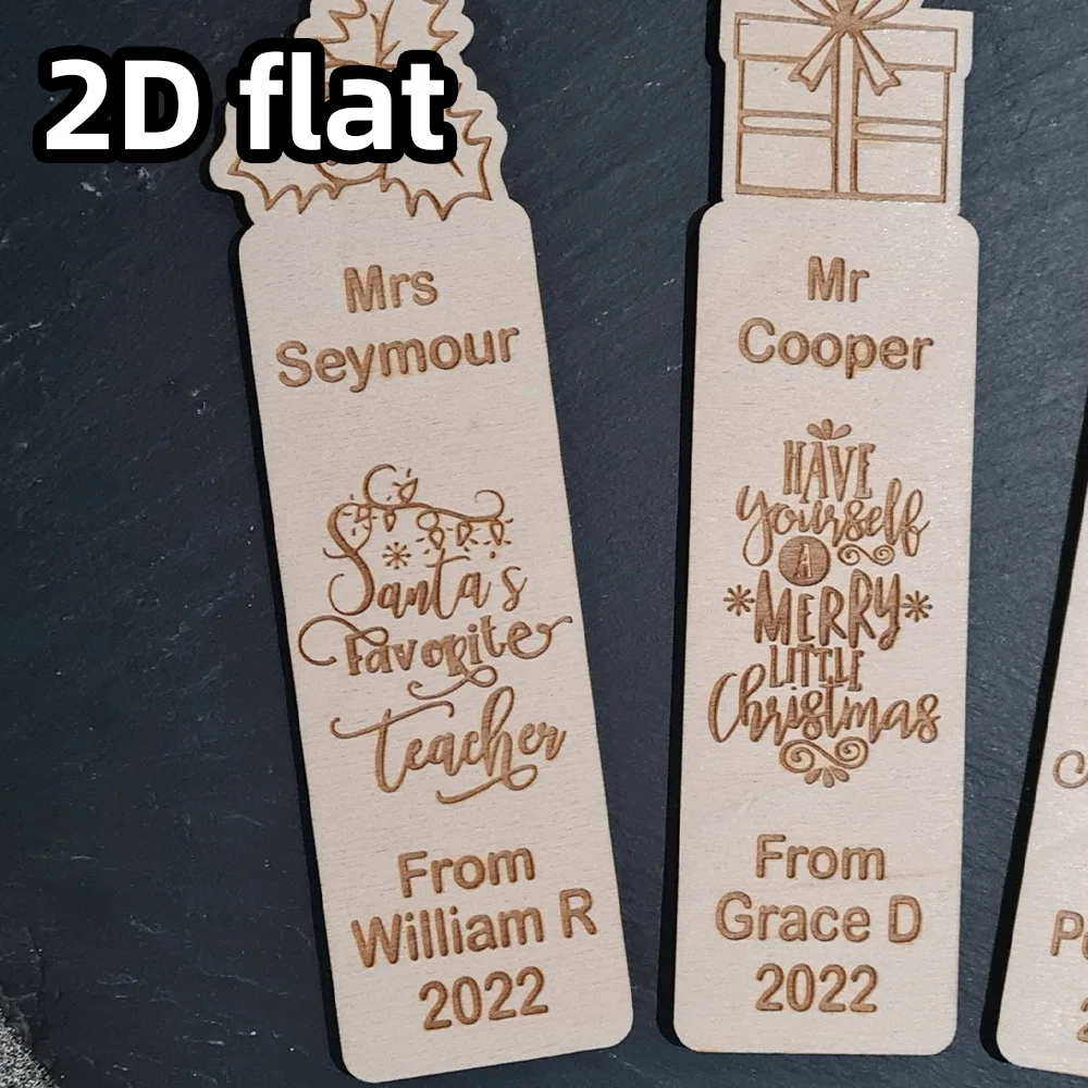 علامة مرجعية للمعلم الخشبي المخصص قطعة واحدة، هدية عيد الميلاد للمعلم، هدية قراءة لمحبي الكتب، نهاية المصطلح هدية شكرًا لك