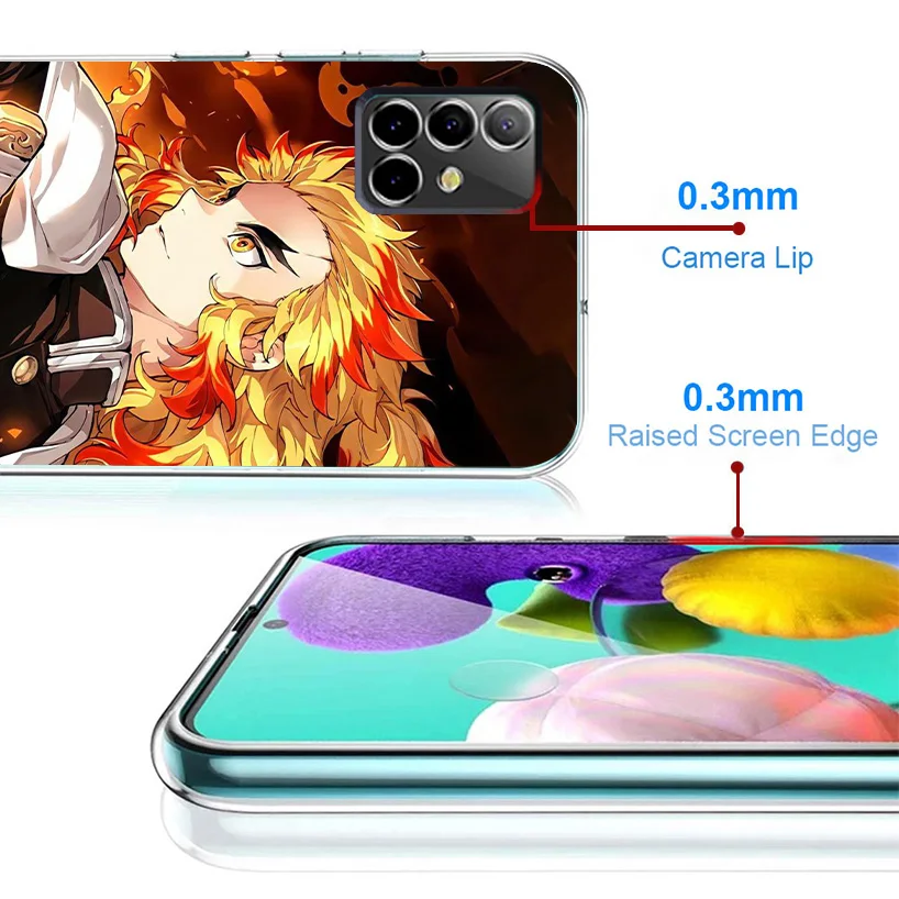 Demon Slayer Rengoku Kyoujurou Phnoe Case for Samsung Galaxy A14 A54 A34 A24 A13 A53 A33 A23 A52 A12 A32 A22 A03S A02S A04S Uniq