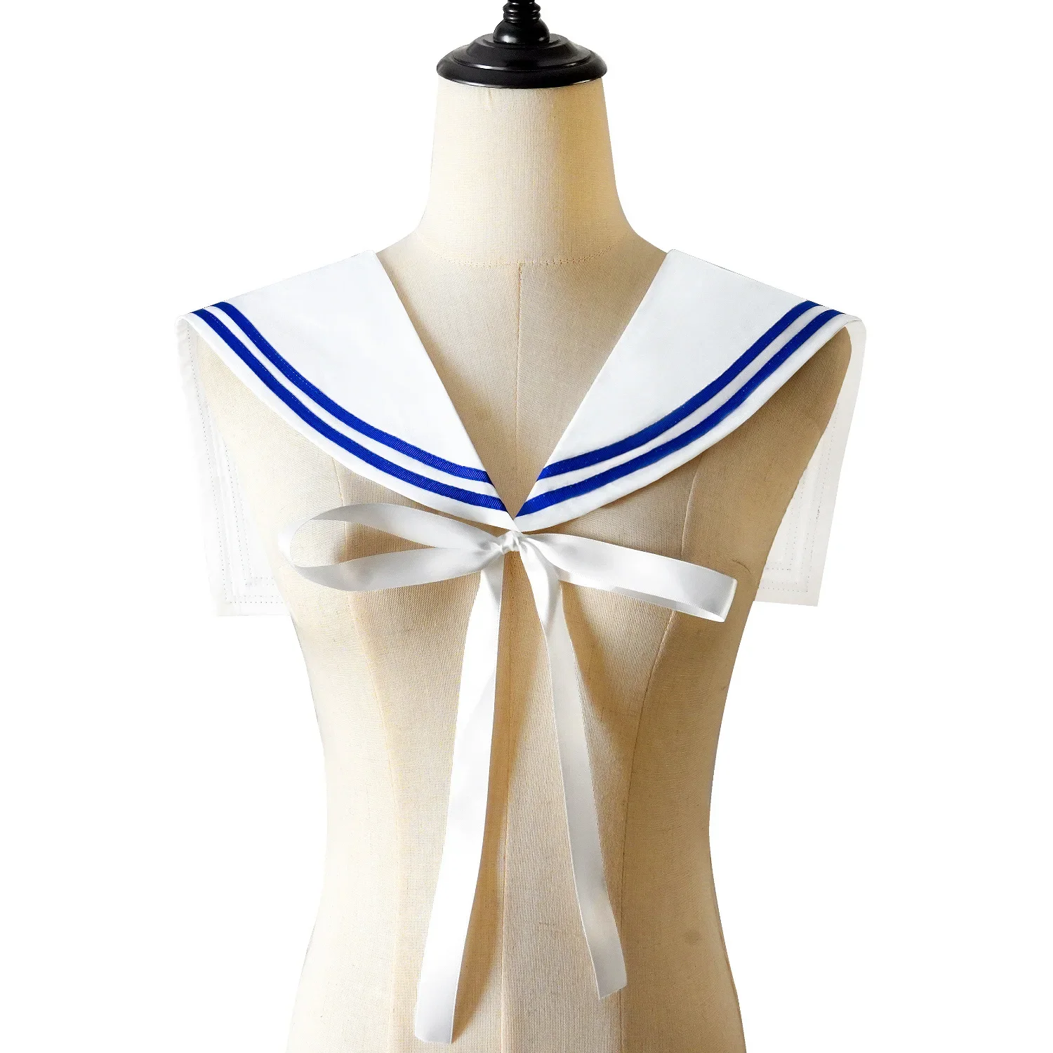 White Fashionable Campus Style Detachable False Collar Neck Accessory for Women Girls Daily Wear Versatile Top Layering