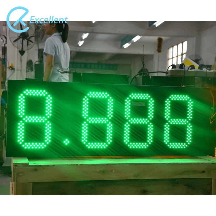 High Quality Led Gas Price Display Board Screen RF Remote Control Fuel Dispenser Prices Sign Pump Topper Led Price Display
