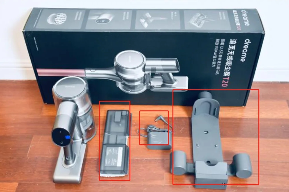 Original Dreame T20 Accessories HEPA Filter Roller Brush Motor Dust Cup Tube Host Main Charging Base