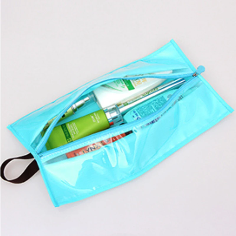 1PCS Portable Shoe Storage Drawstring Eco Storage Bag for Sundries Travel Makeup Bag Waterproof Transparent Plastic Storage Bag