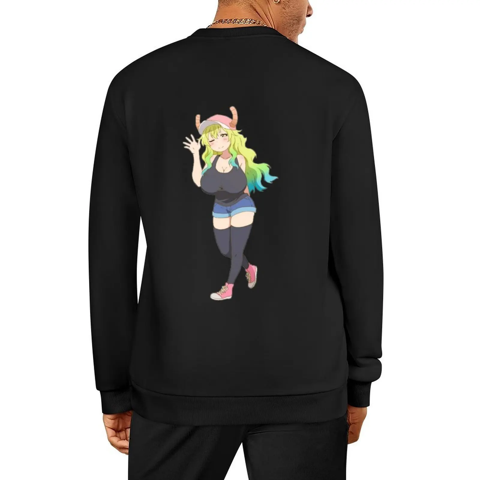 

Lucoa Kobayashi Maid Dragon Pullover blouse anime clothing mens designer clothes mens clothing men's sweatshirts